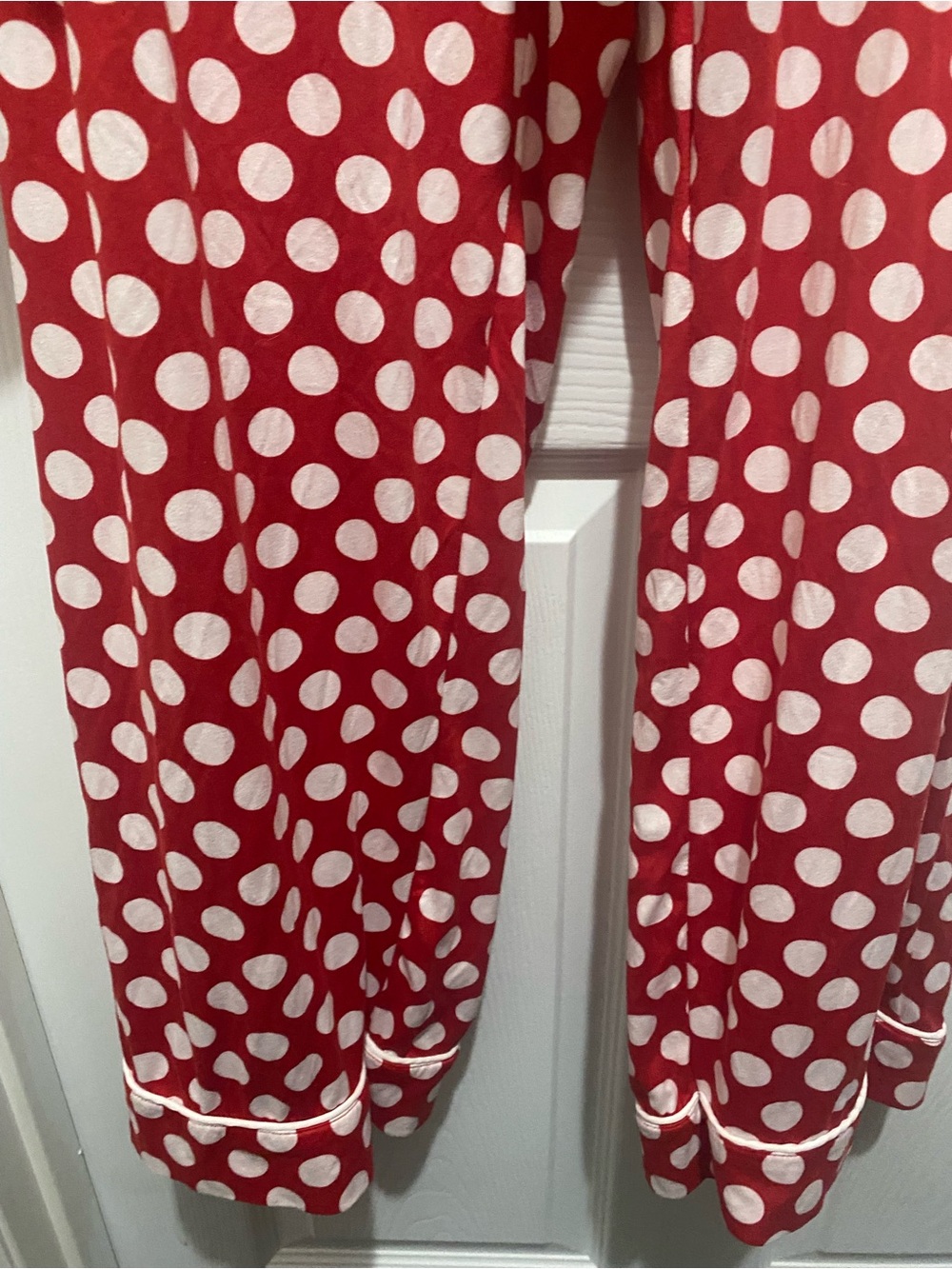 kate spade Womens Red and White Polka Dot Pajama Set - Picture 4 of 8